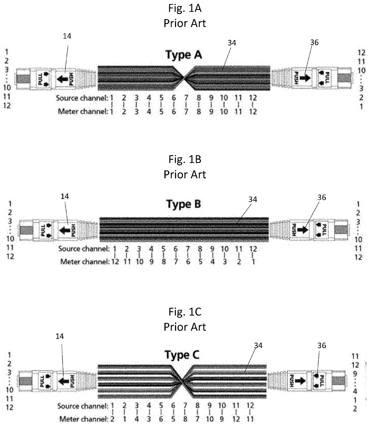 Multi-fiber connector visual polarity and continuity tester