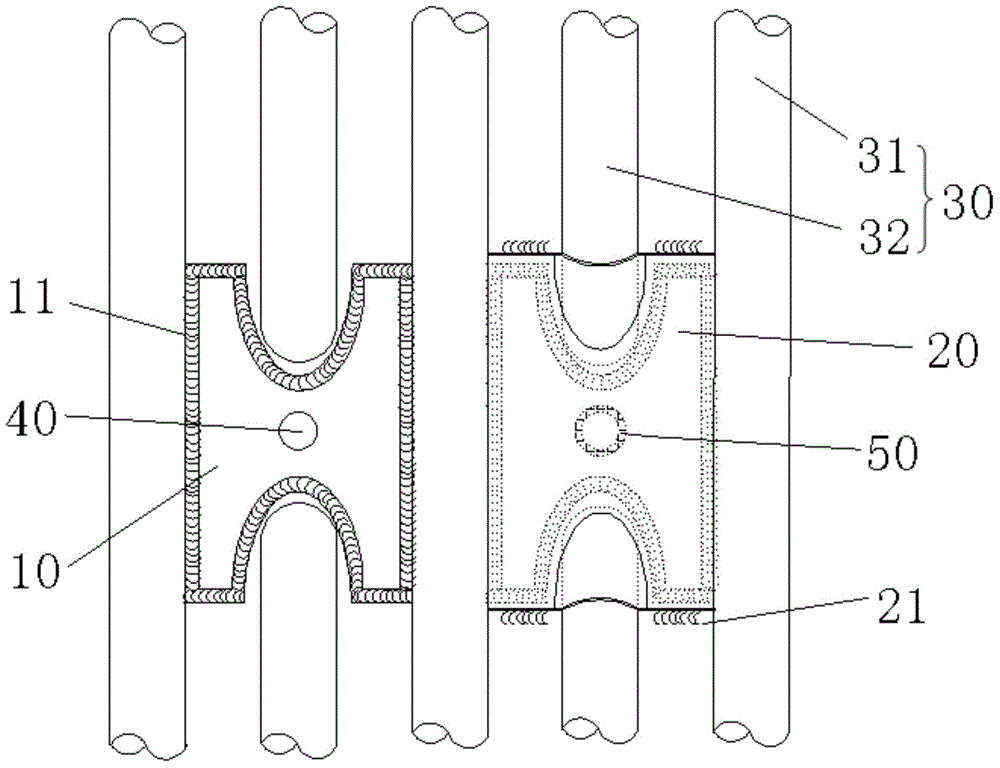 Connection fins for being connected among water-cooled tubes on water-cooled boiler wall, method and boiler