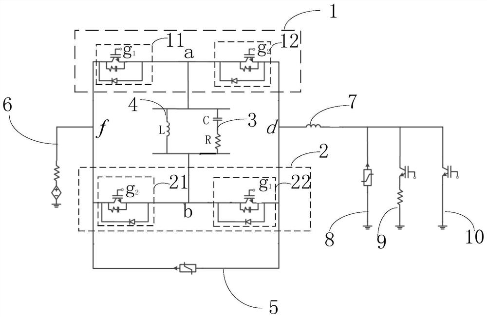 DC current limiter topological structure and DC current limiter thereof