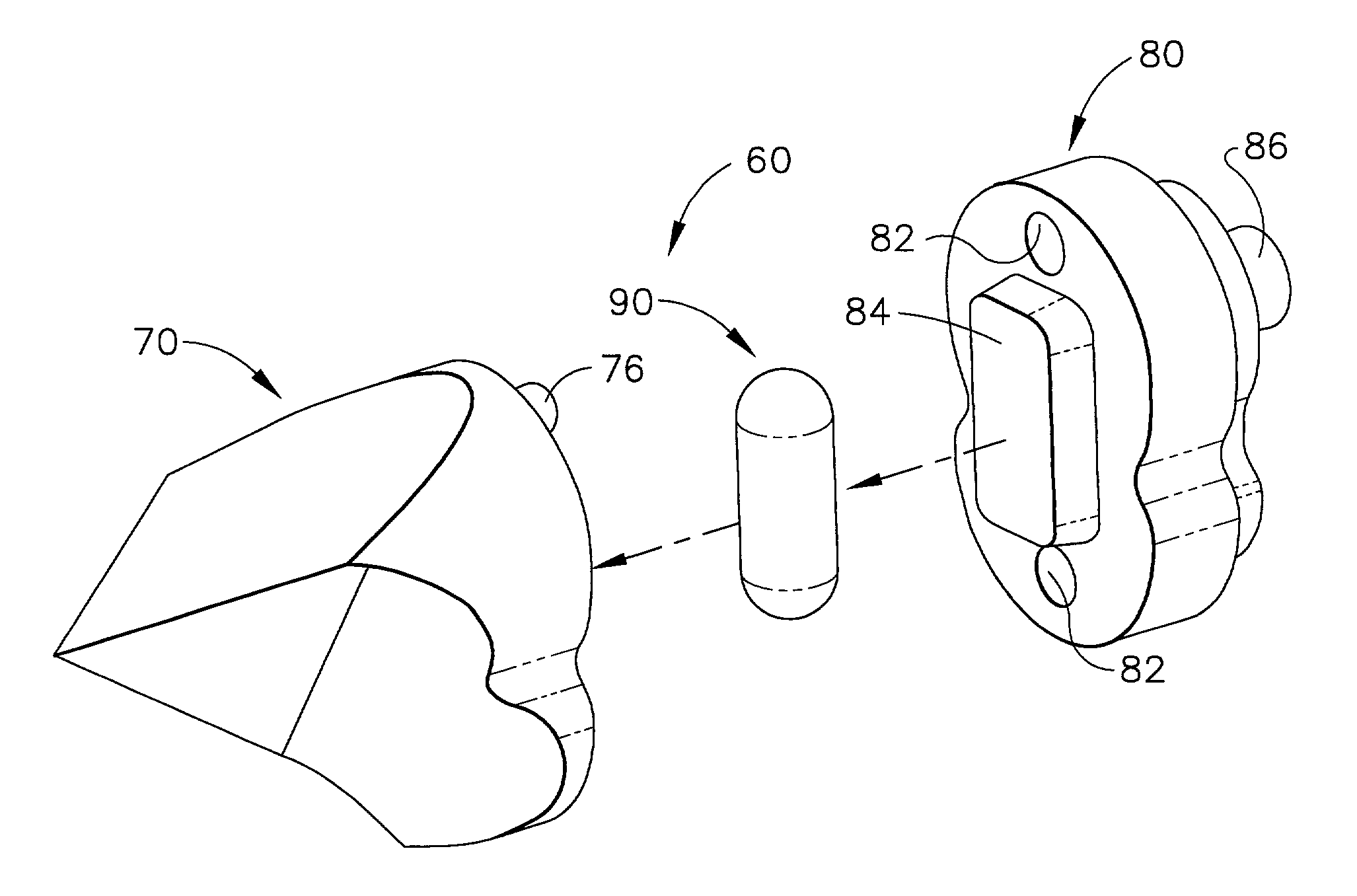 MRI compatible surgical biopsy device having a tip which leaves an artifact