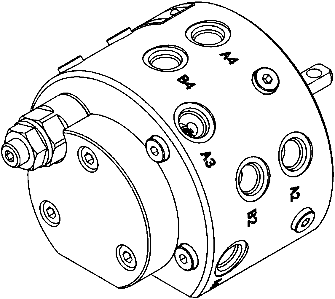 A rotary multi-way valve with pressure maintaining and anti-shock