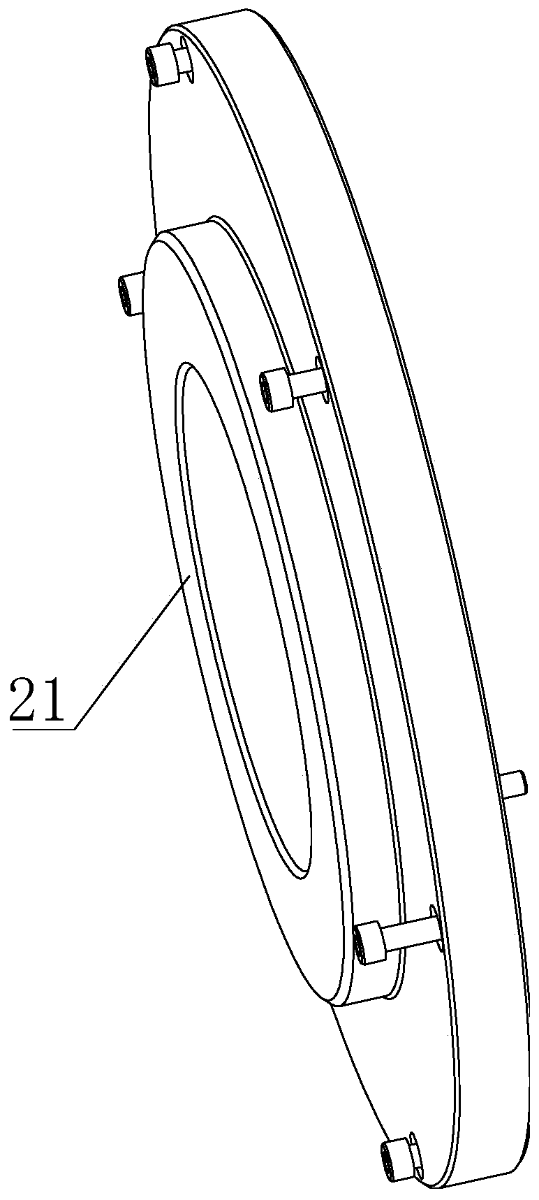 Large double-color forming rotary shaft mechanism applied to automobile product mould