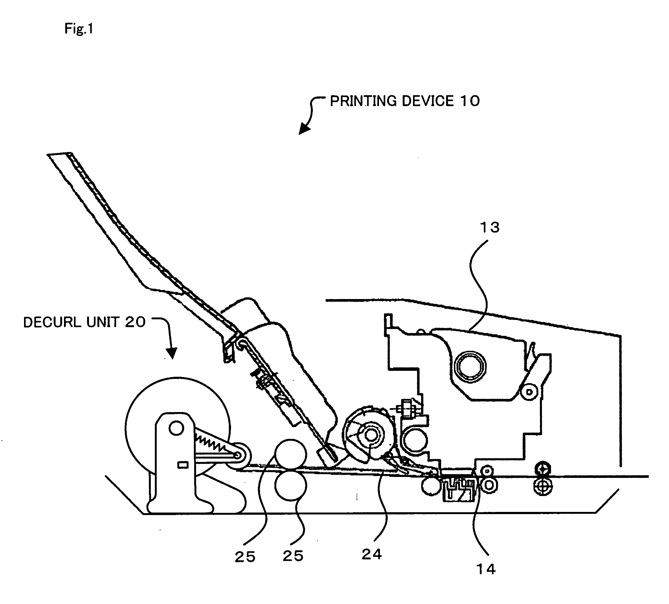 Decurl unit and printing device