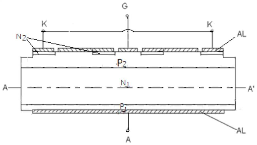 Asymmetric fast thyristor