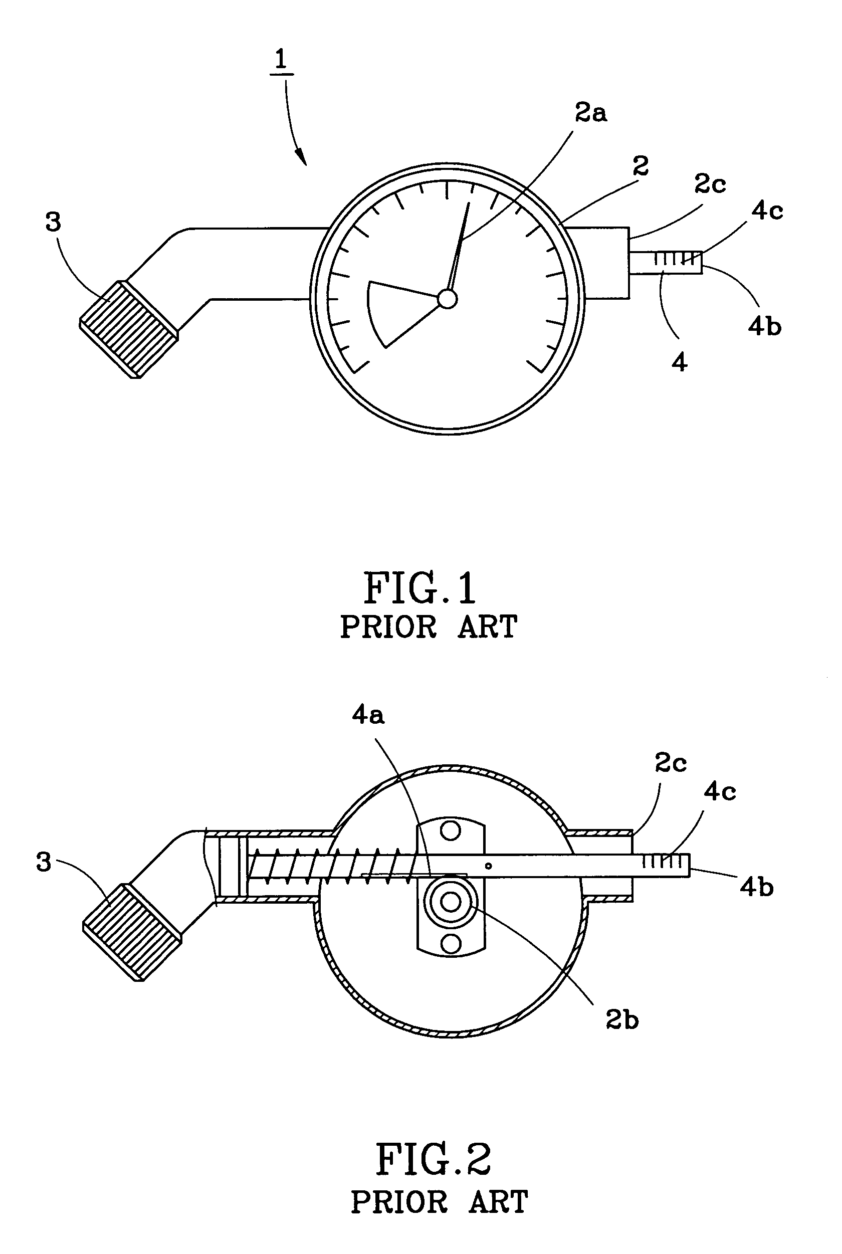Electronic measuring device for measuring the pressure and tread depth of a tire