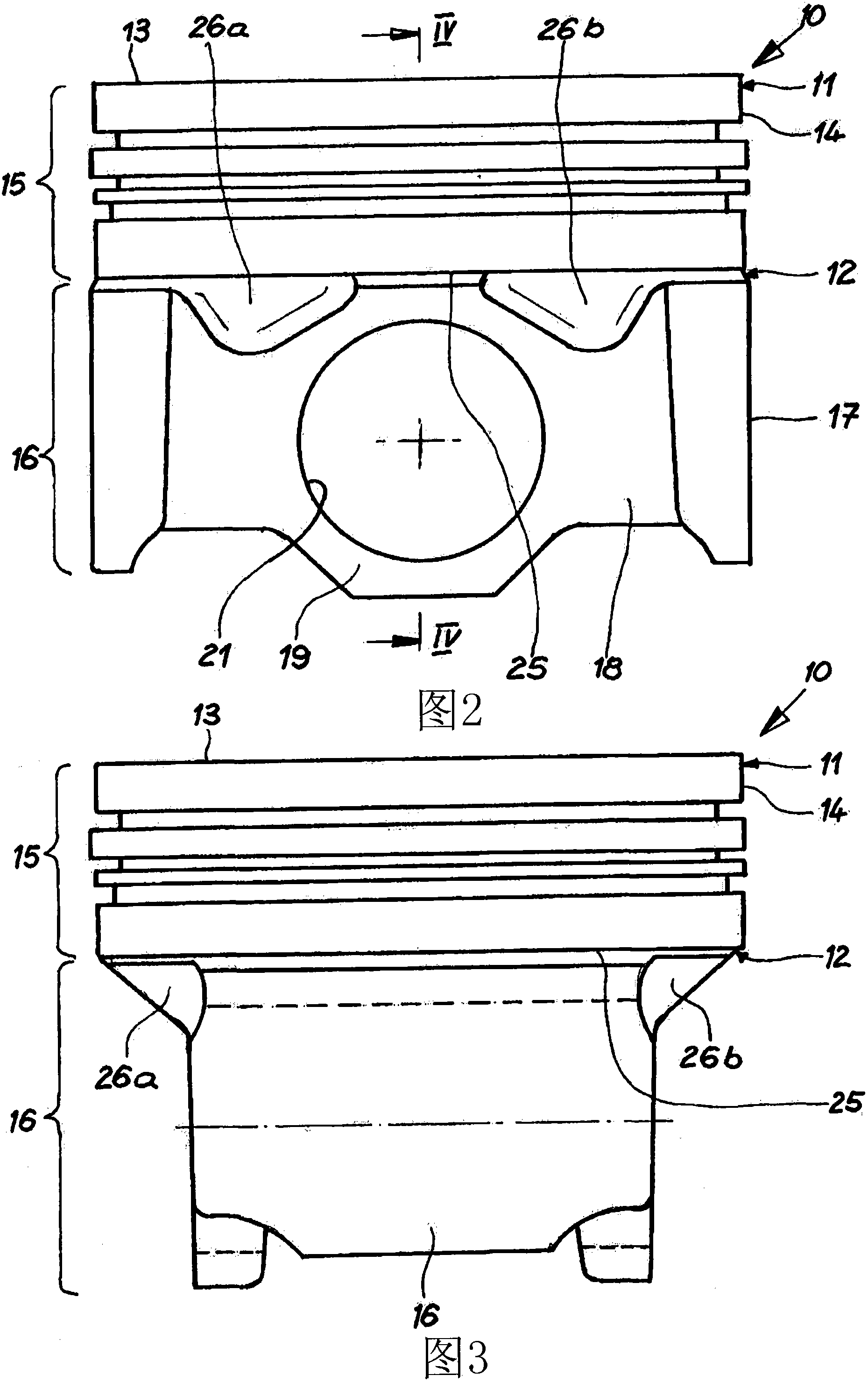 Piston for an internal combustion engine