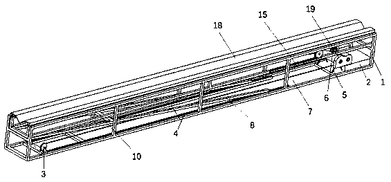 Automatic electric energy storage pipe column conveying device for well servicing