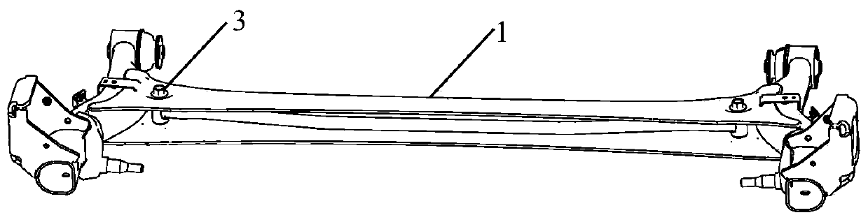 Anti-loosening and anti-abnormal noise structure for rear axle stabilizer bar