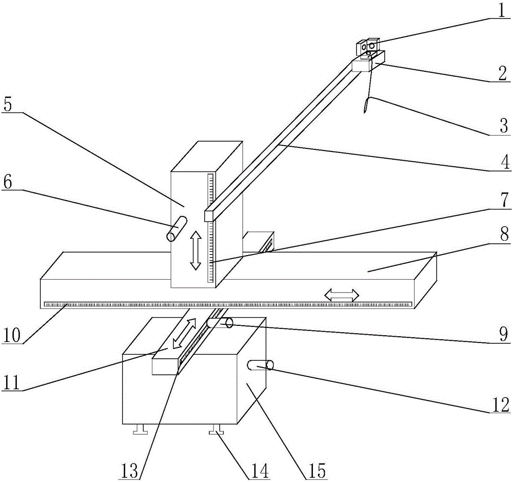 Positioning and measuring device for space magneticinduction intensityvector