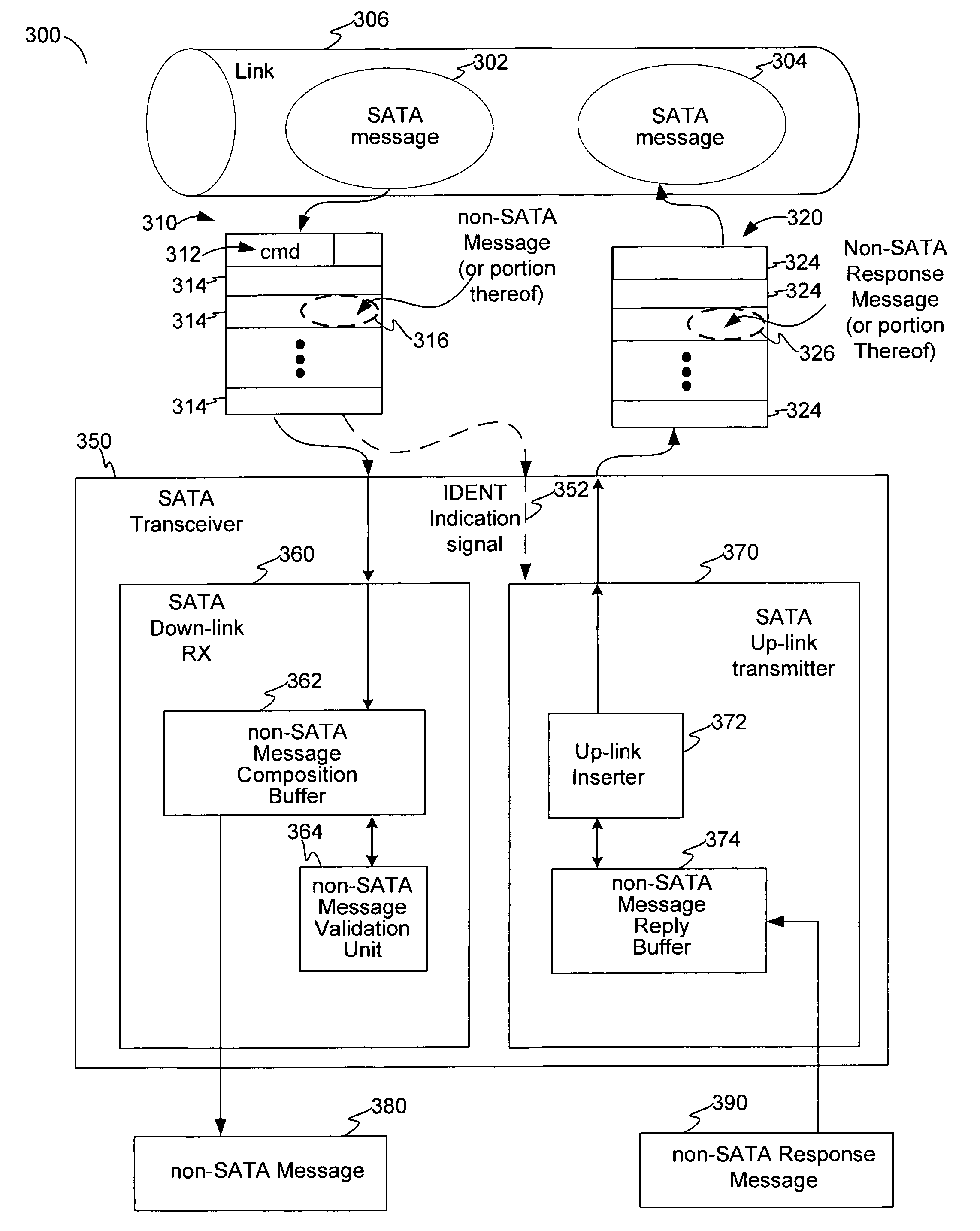 Covert channel for conveying supplemental messages in a protocol-defined link for a system of storage devices