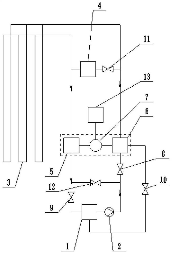 Heat balance and heat recovery system for ground-source heat pump