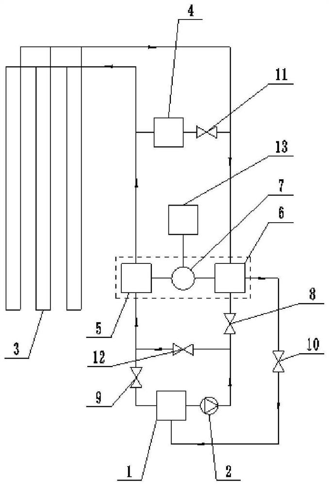 Heat balance and heat recovery system for ground-source heat pump