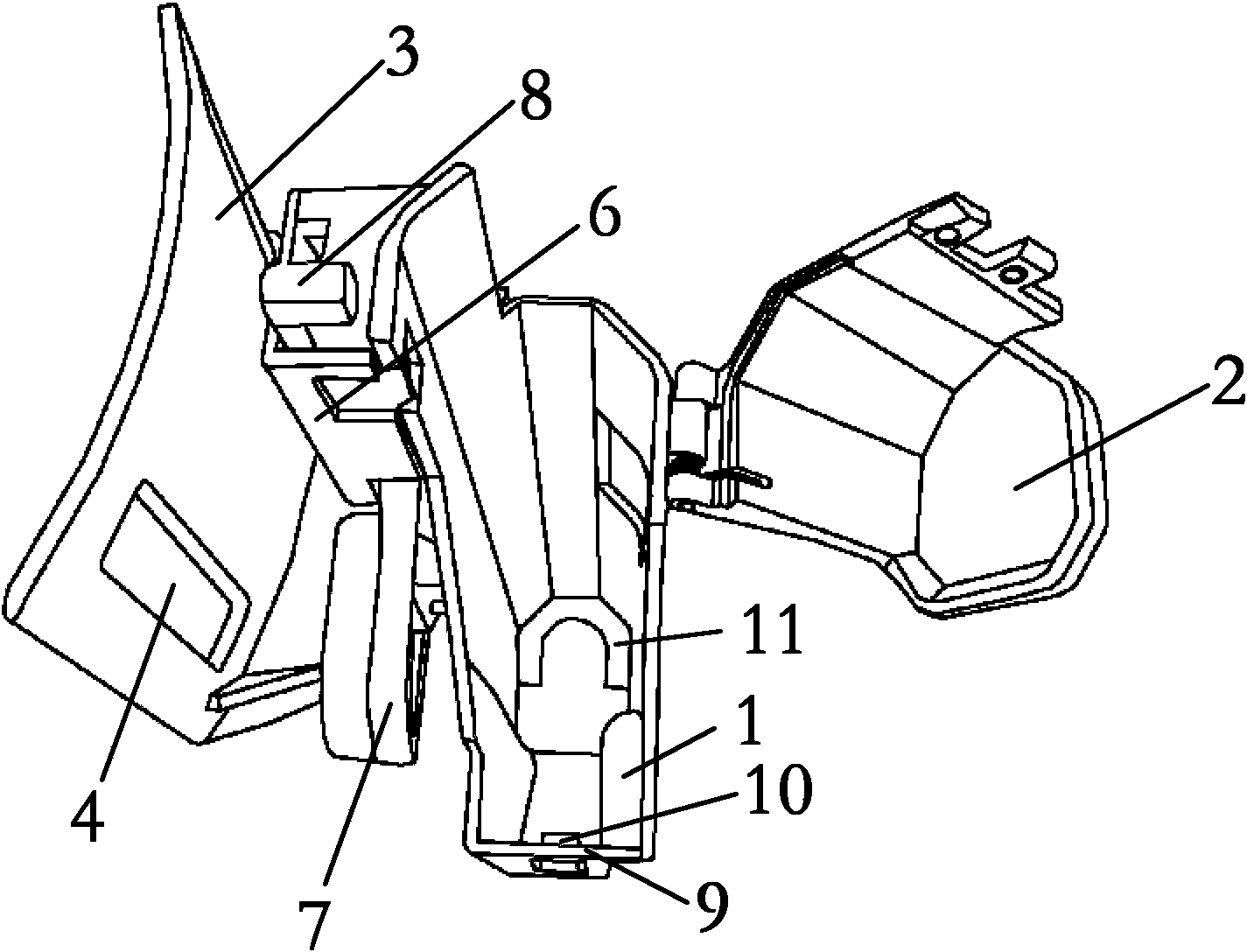 Reversible action type automatic holster