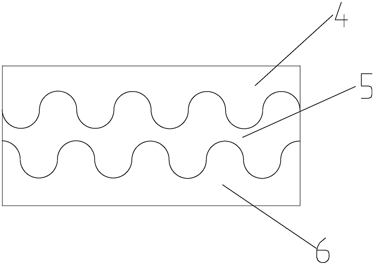 Composite concave-convex panel based on high frequency
