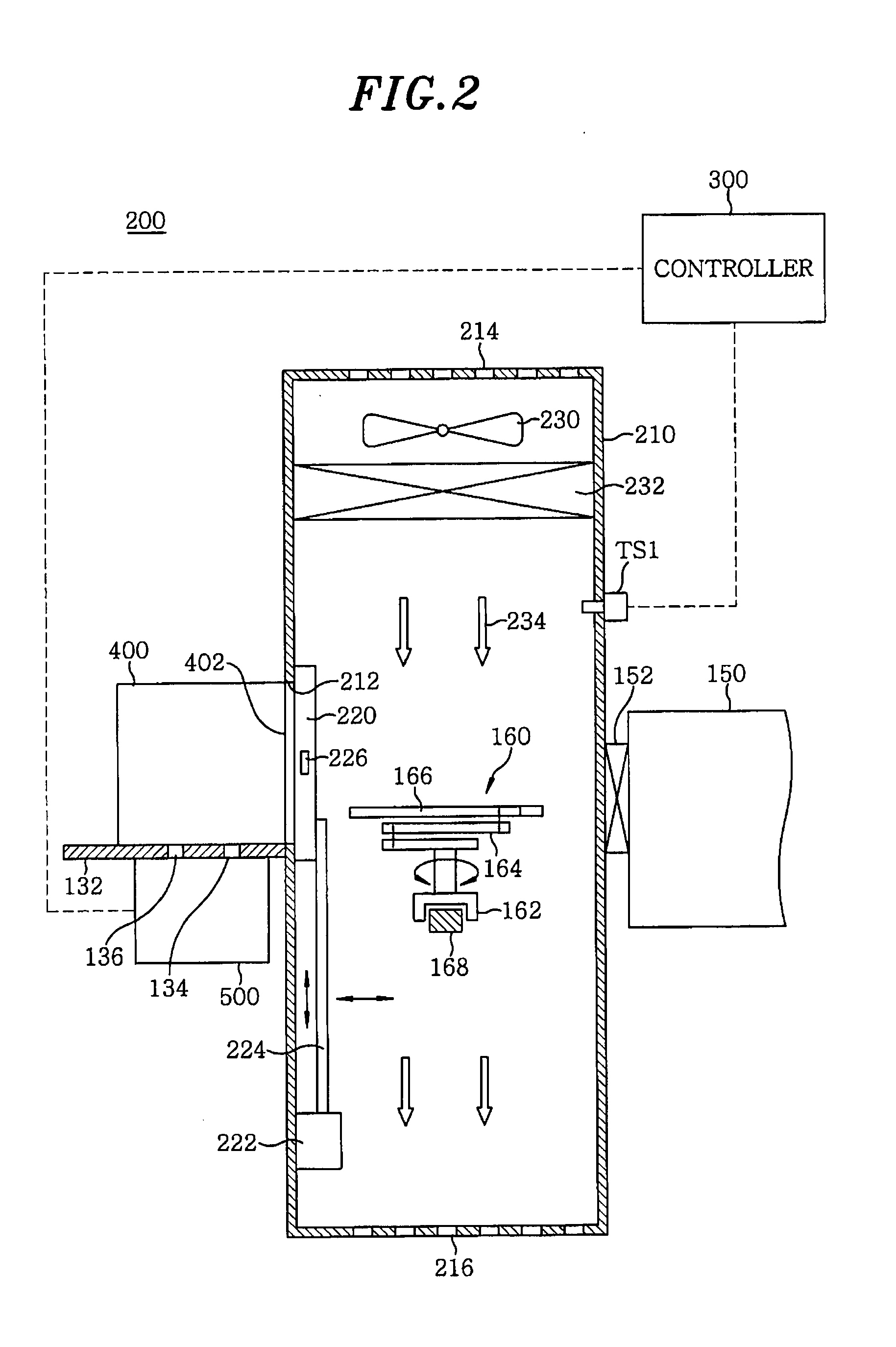 Substrate processing apparatus and particle adhesion preventing method