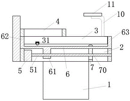 Extension-type hospital bed with dining table