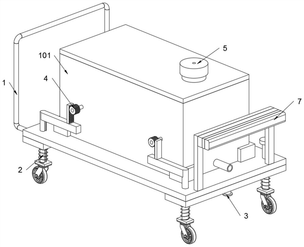 Special chemical product transportation device with three-stage protection mechanism