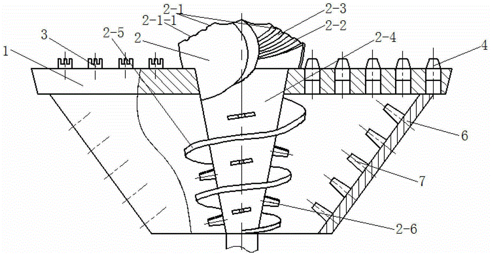 A combined multi-stage mud debris drill bit