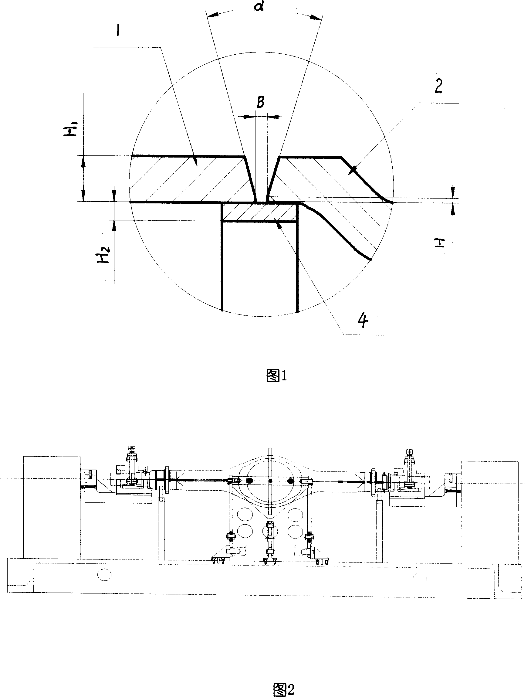 Welding technology of bridge shell and spindle nose welding