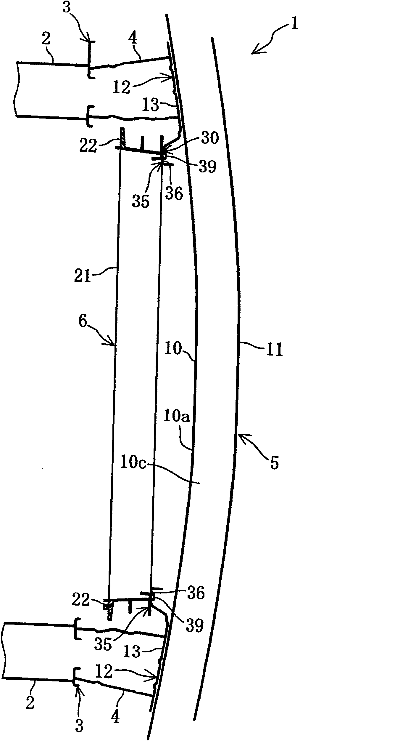 Auto heat radiator frame support structure