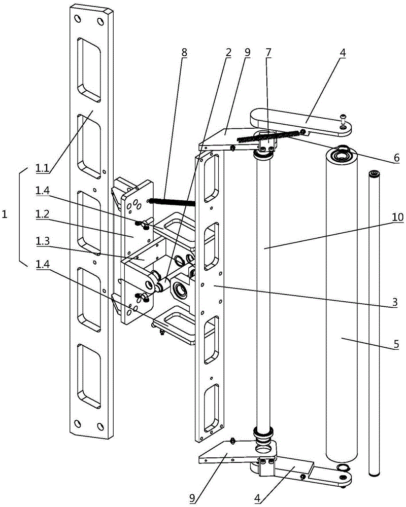 Roller type dust removing device