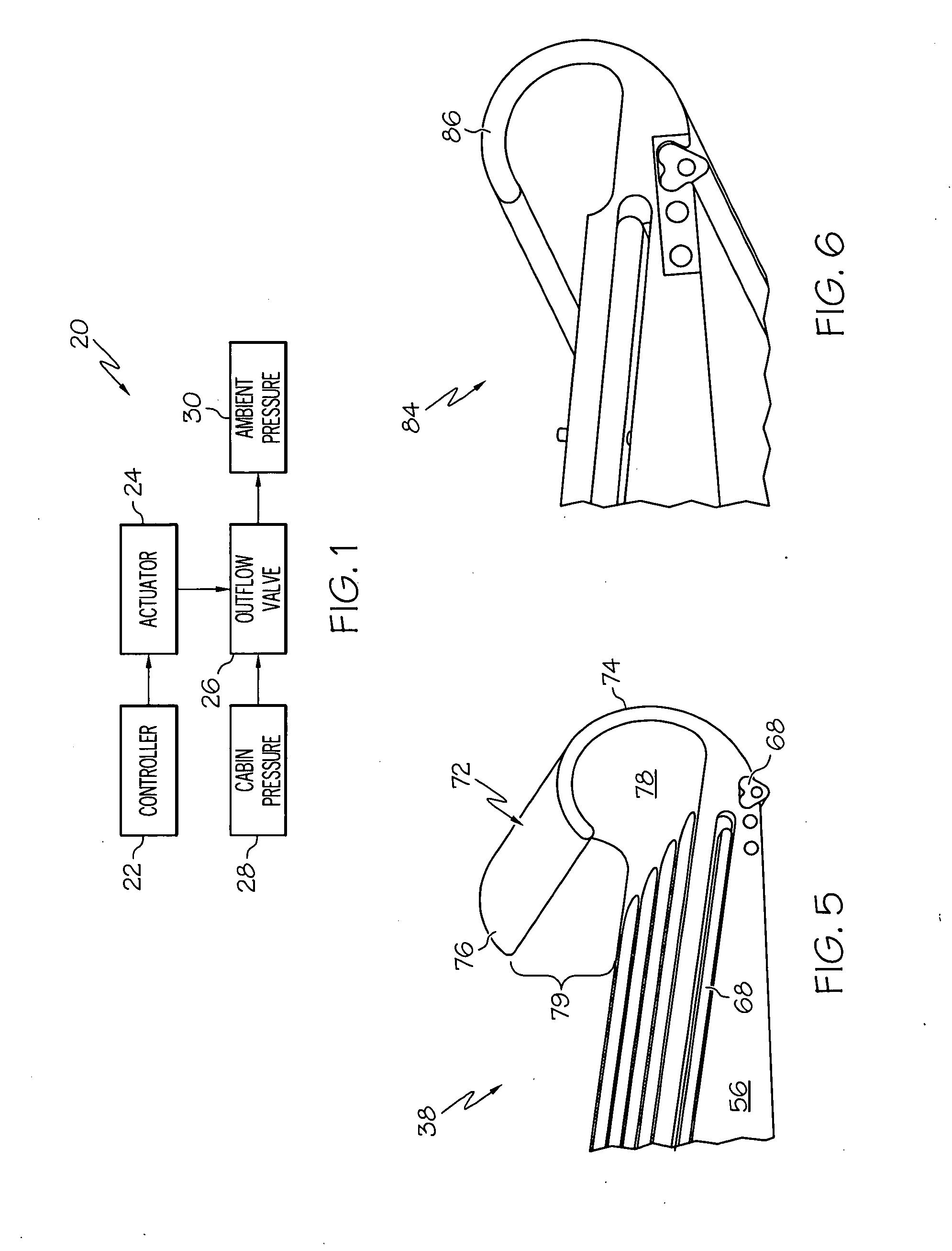 Outflow valve having j-shaped bellmouth and cabin pressure control system employing the same