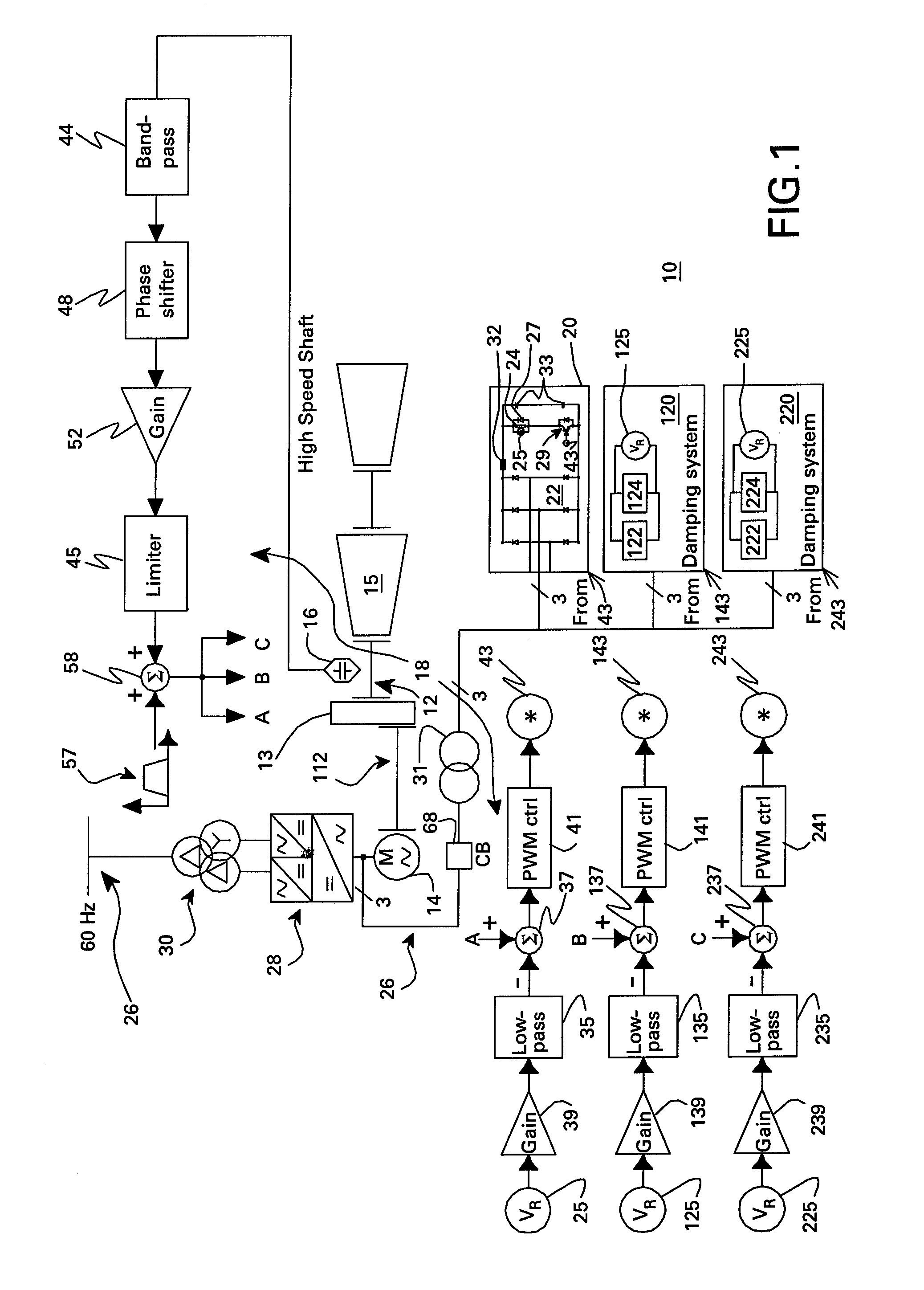 Resistive torsional mode damping system and method