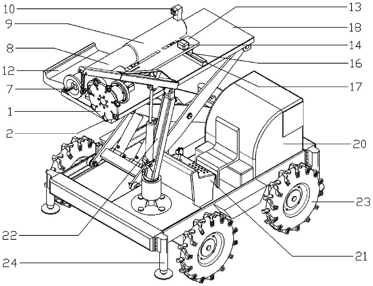 Mining hydraulic support pin shaft automatic dismounting equipment and application thereof