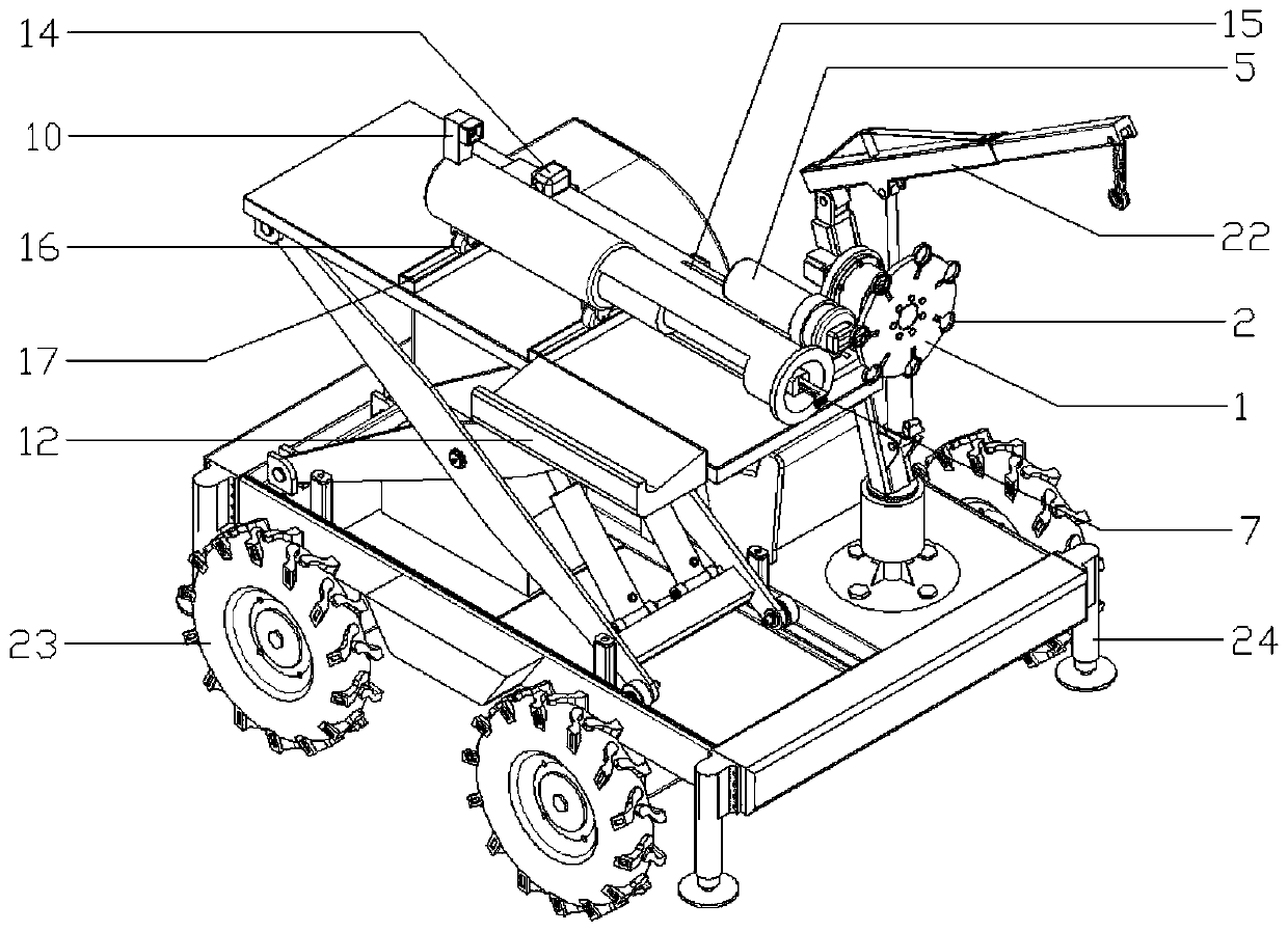 Mining hydraulic support pin shaft automatic dismounting equipment and application thereof