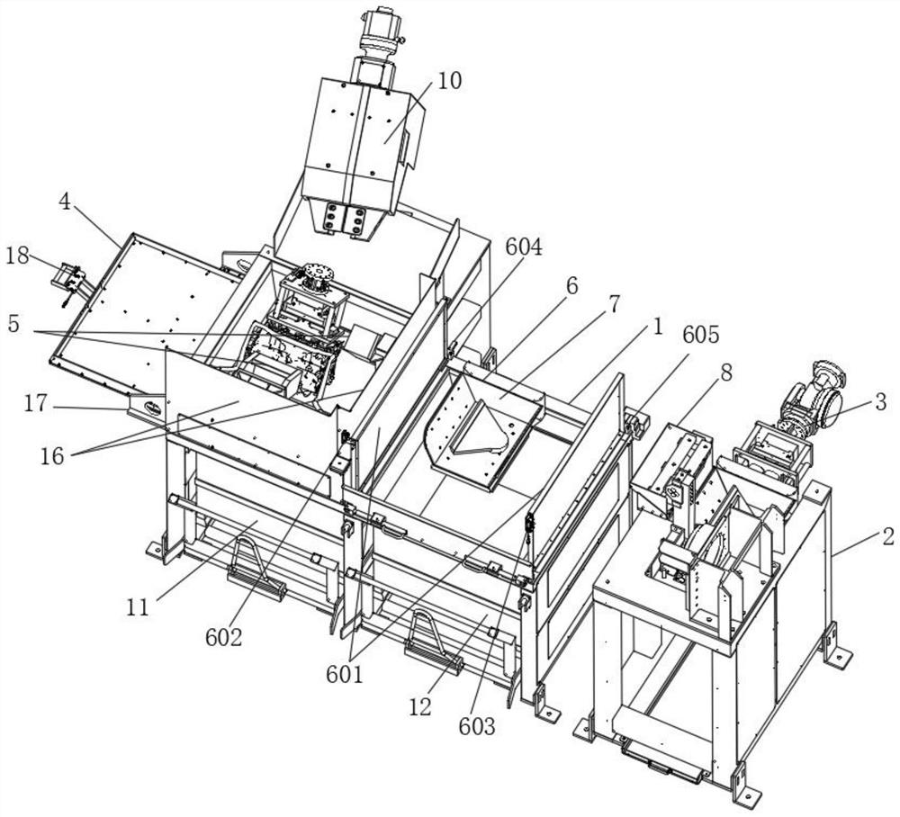 Efficient waste collecting and cinder ladle removing device with safety design