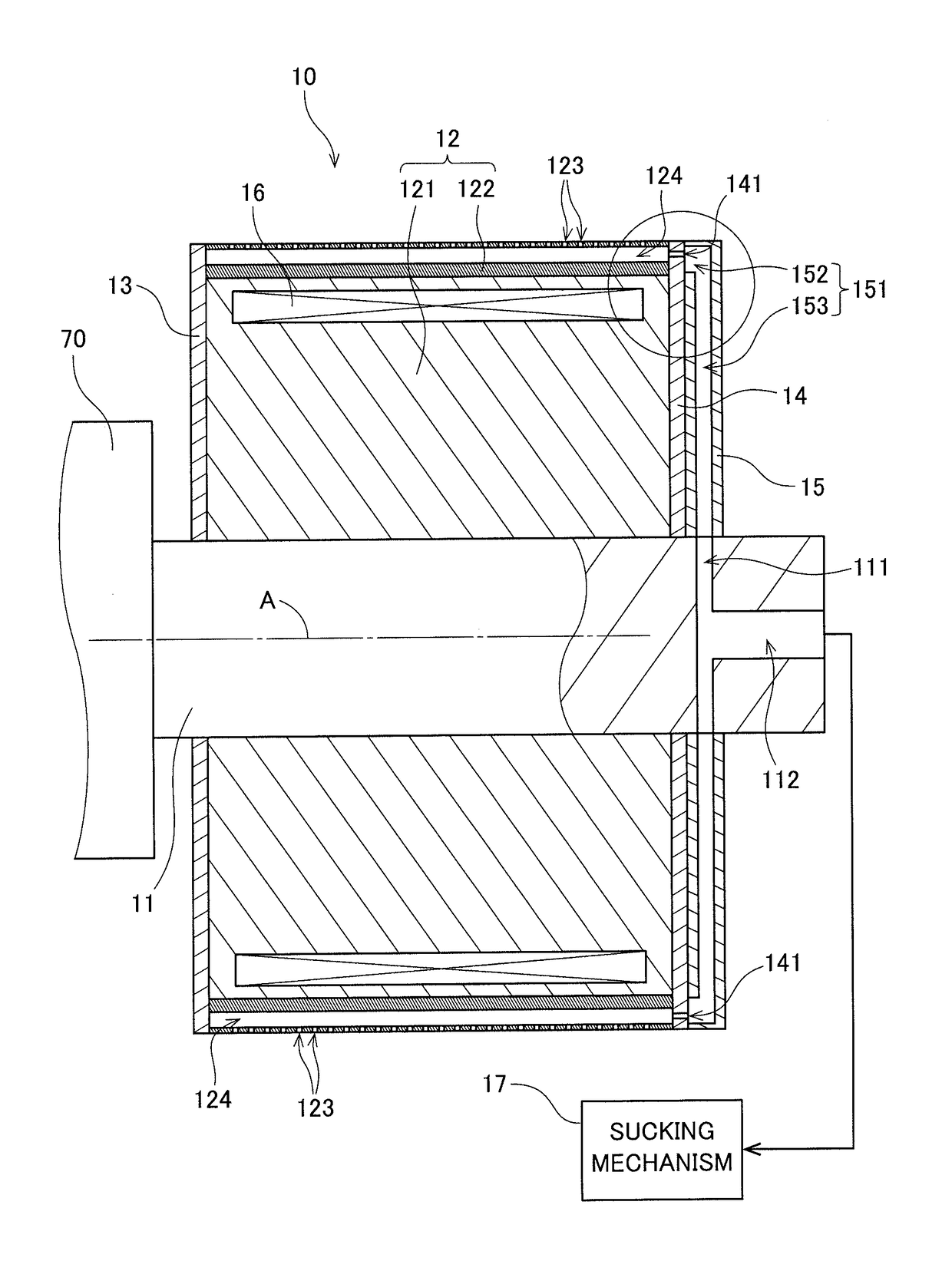 Suction roller, coating apparatus and apparatus for manufacturing membrane electrode assembly