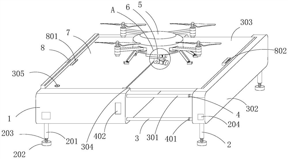 Unmanned aerial vehicle surveying and mapping device for mountainous area