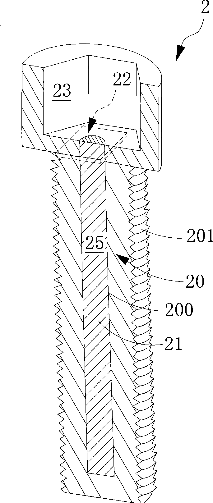 Fixing element and detection system thereof