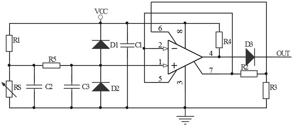 Electric control and temperature control switch circuit