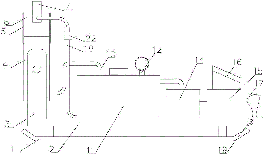 An air-water co-pressure airflow type snowmaking machine