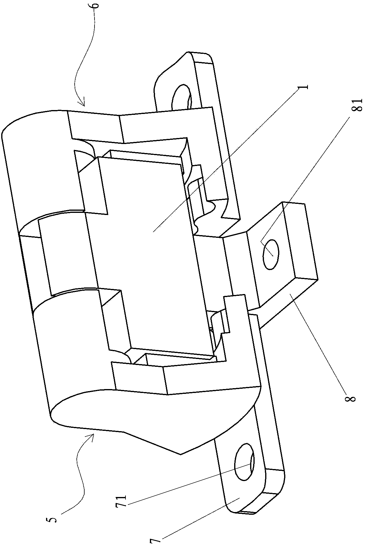 Hinge structure and range hood smoke barrier connecting structure using same