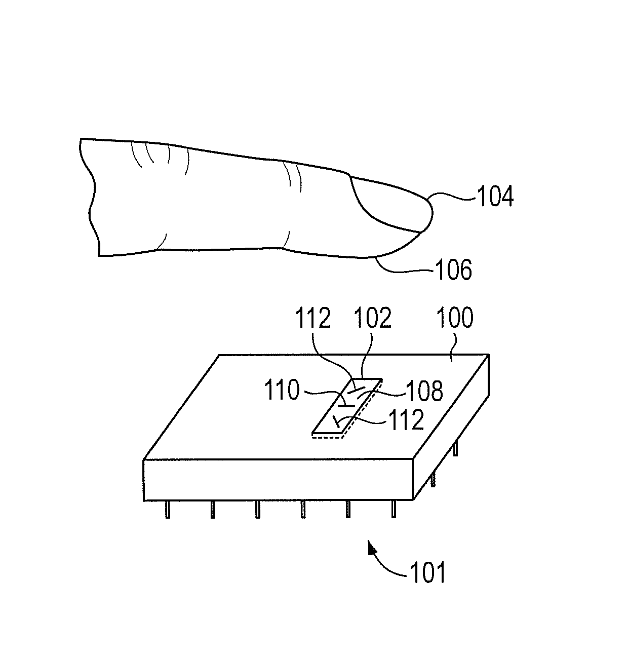 Method and apparatus for two-dimensional finger motion tracking and control
