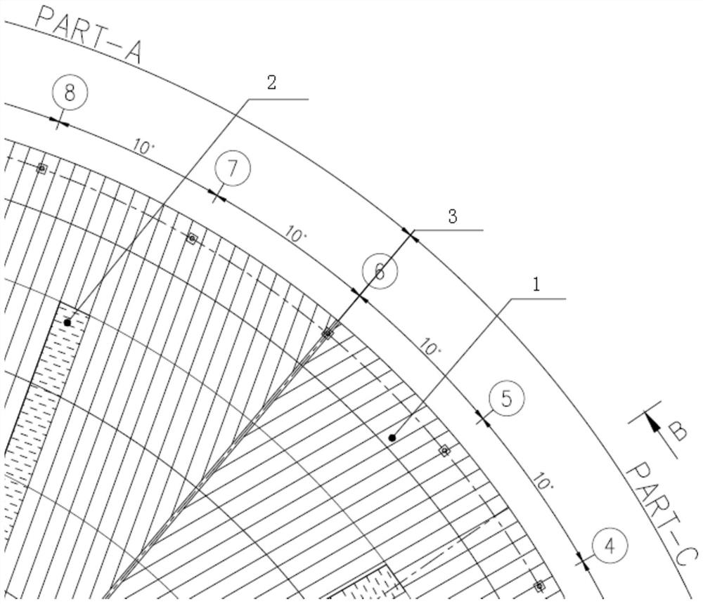 Construction method of spherical crown-shaped space truss structure roof tile
