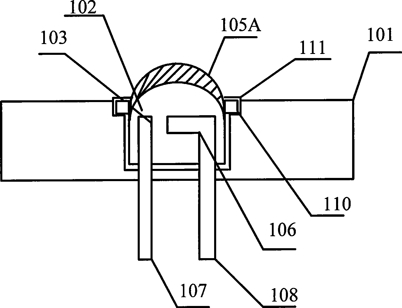 Convex LED light bar, manufacturing method thereof and LED screen body