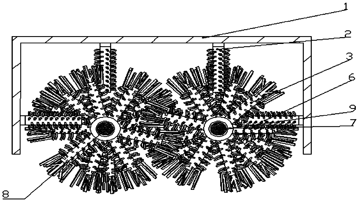 Revolution and rotation combined smashing knife roll corn stalk returning machine