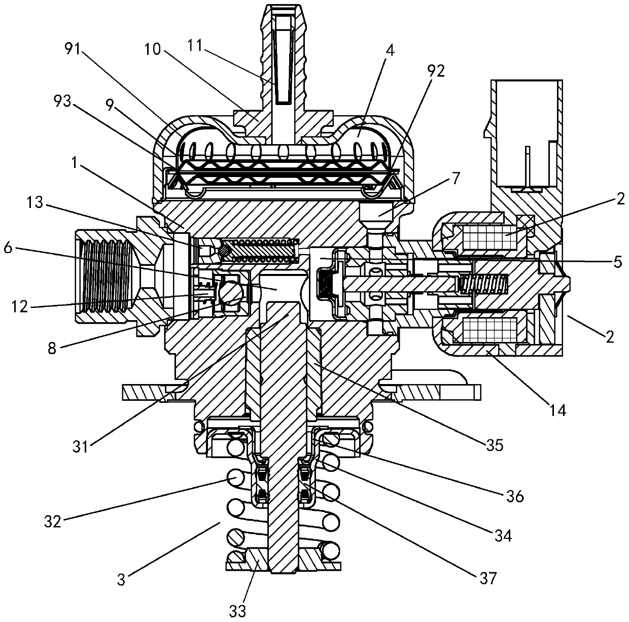 In-cylinder direct-spray high-pressure pump