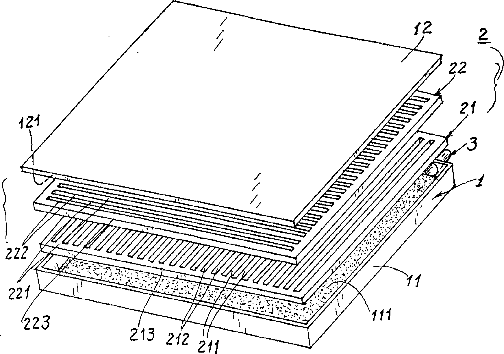 Soakage device capable of reinforcing supporting strength and capillary action