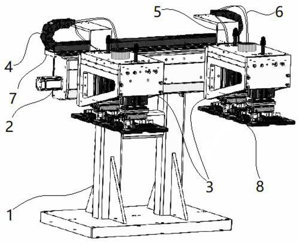 Multi-shaft linkage transmission structure