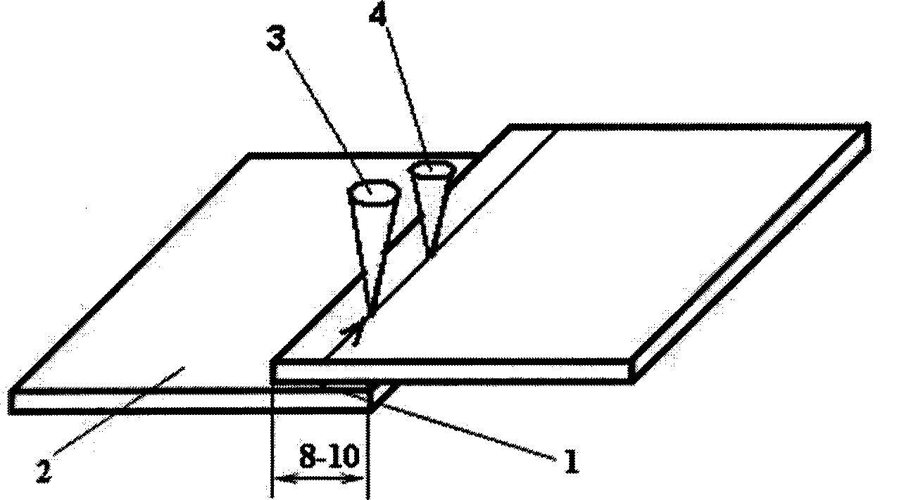 Galvanized steel sheet lap-over laser welding method