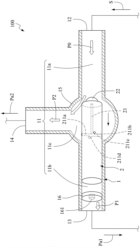 Time difference pressure distributing and outputting device