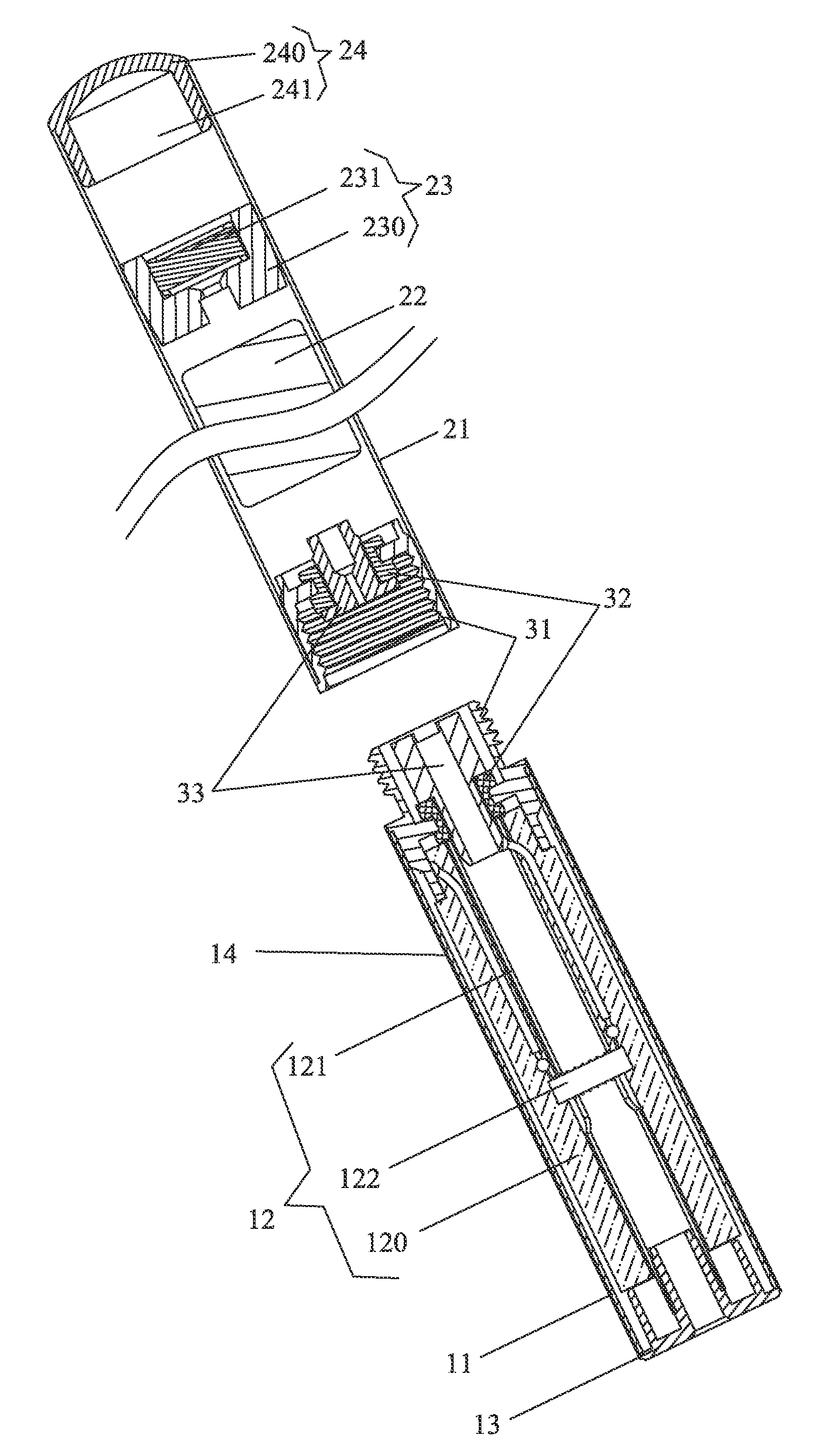 Electronic cigarette inhalation rod and electronic cigarette using the same
