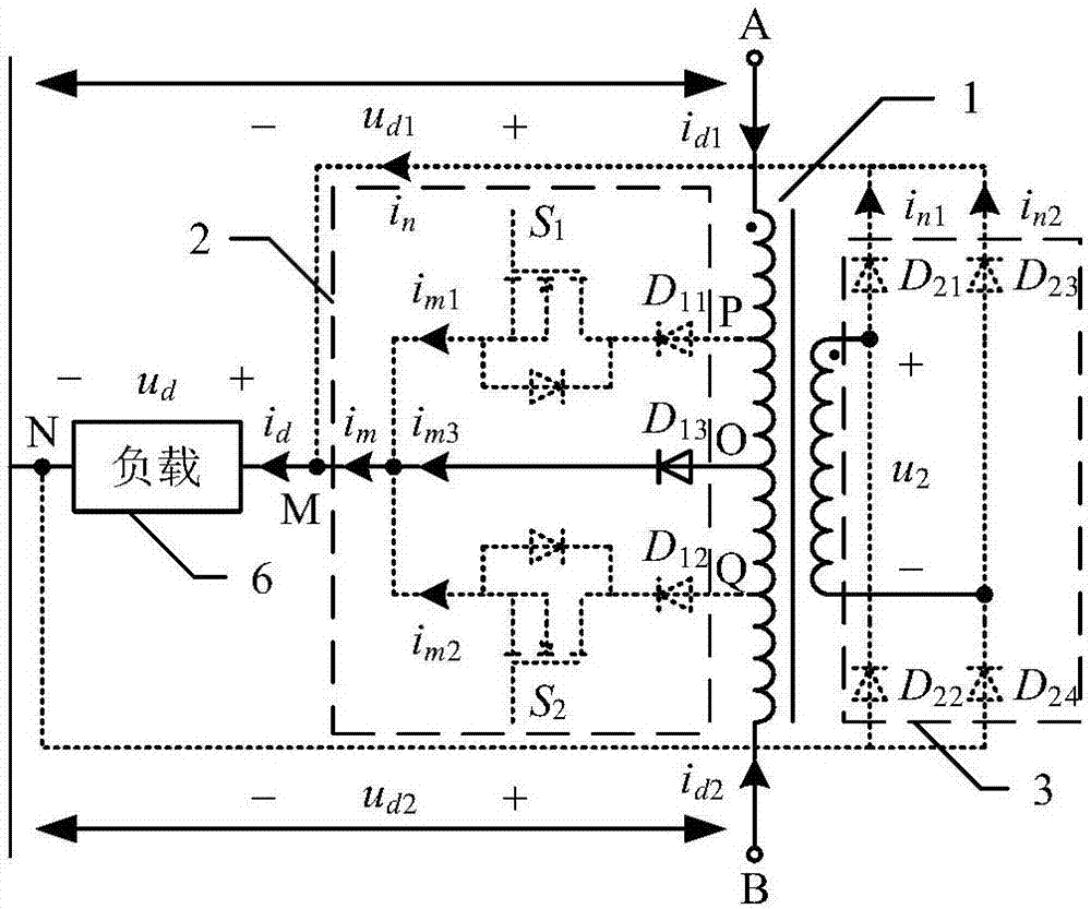 Hybrid primary-side tap controllable balance converter