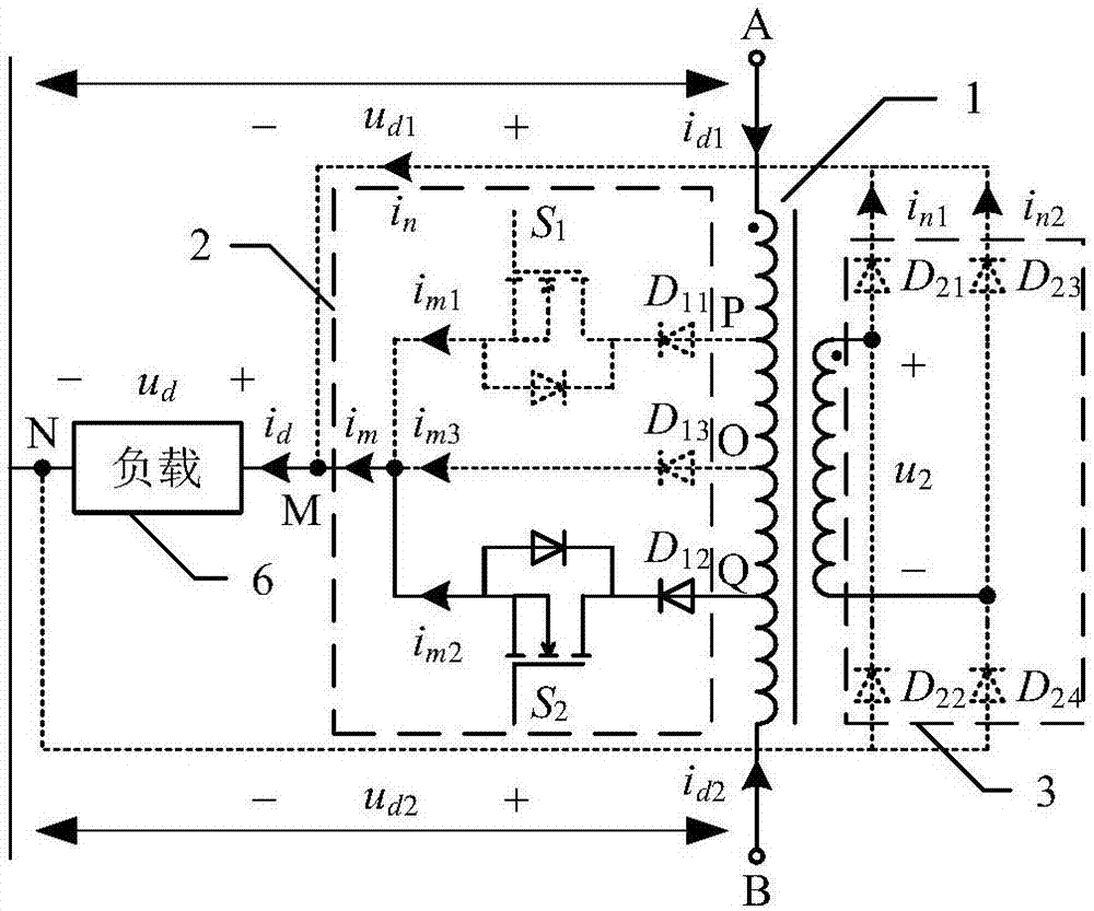Hybrid primary-side tap controllable balance converter