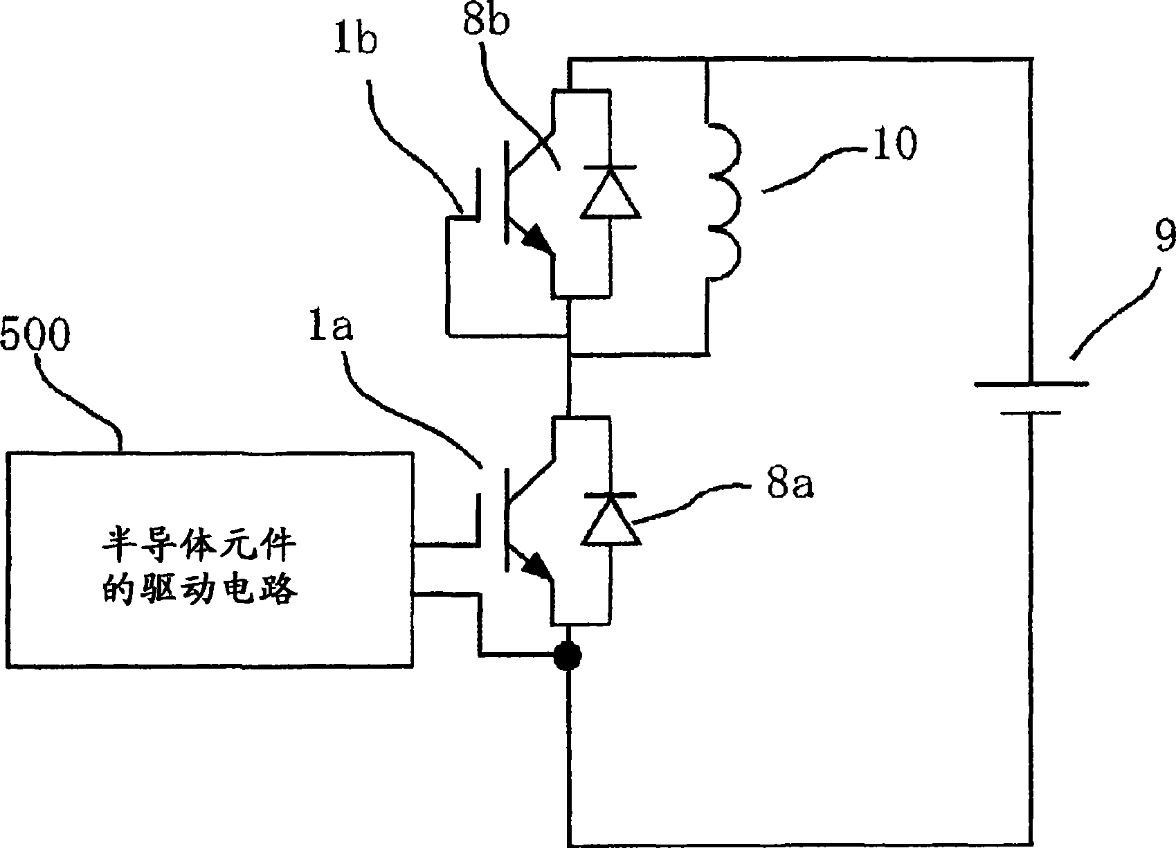 Driving circuit for semiconductor element
