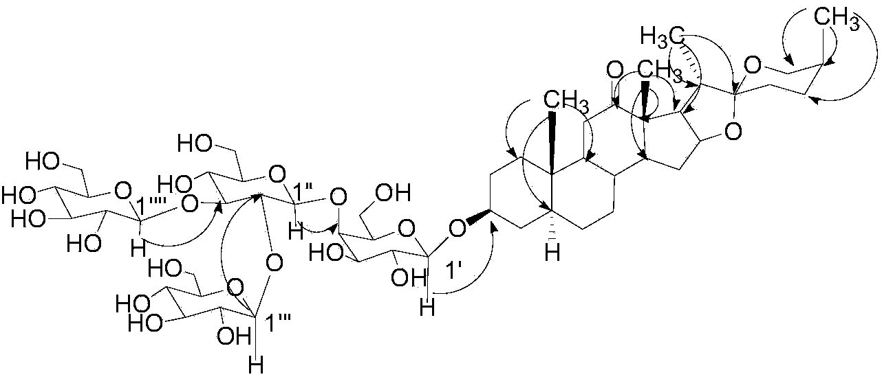 Novel hecogenin compound and extract and preparation method and application thereof